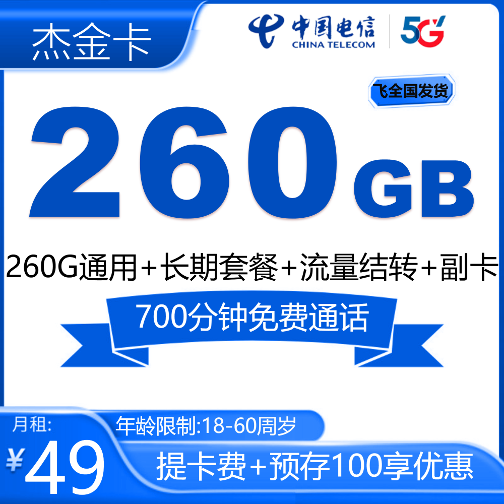 电信杰金卡【发全国】
