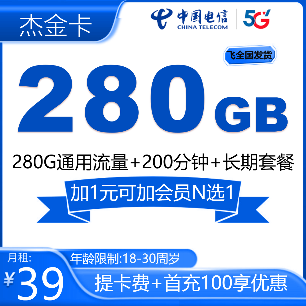 电信杰金卡【发全国】
