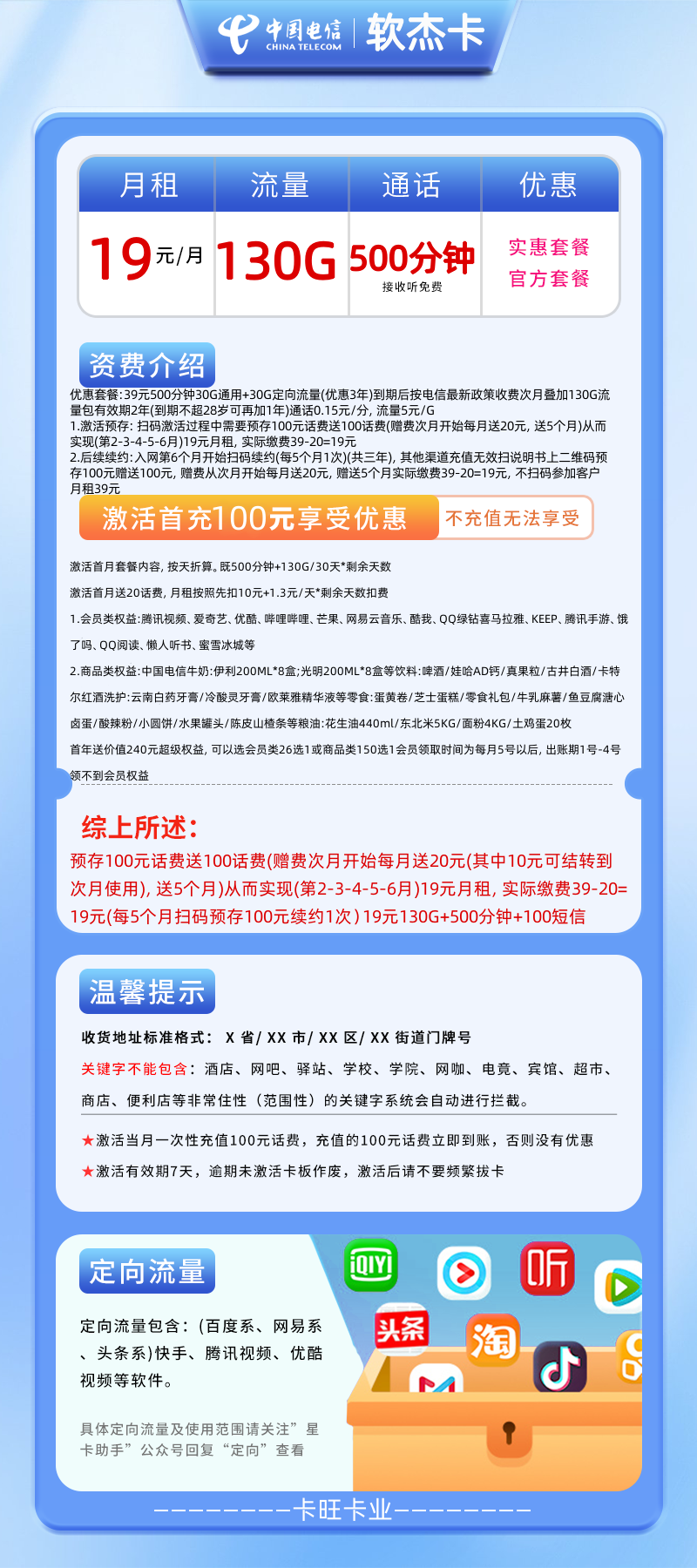 电信软杰卡【发全国】详情